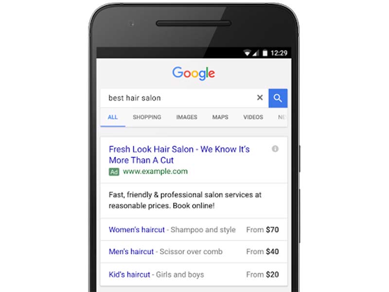 Extensión de Precio de Google AdWords